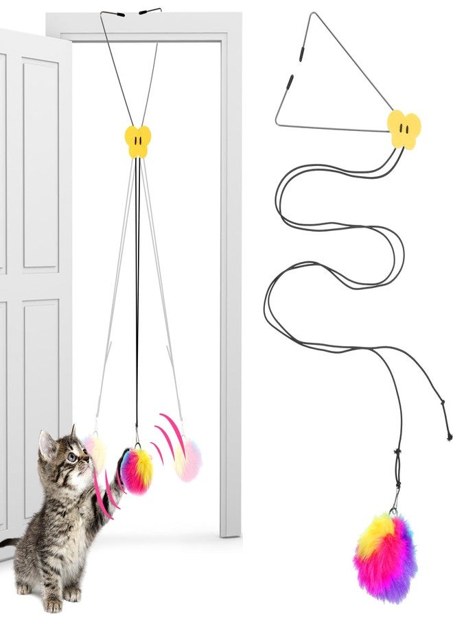 Eldraqth Interactive Cat Toys for Indoor Cats Door Hanging Cats Toys Cat Teaser Toy for Kitten Exercise Self Play Toy Make Fun Excecise - Image 1